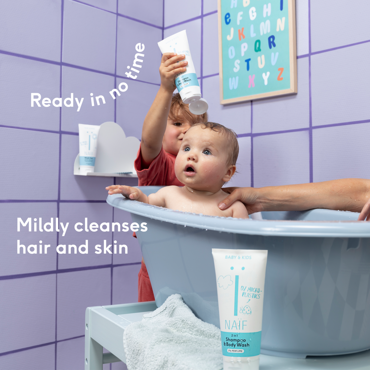 Naif 2-in-1 Shampoo & Body Wash for Baby & Kids 200ml - Image 3